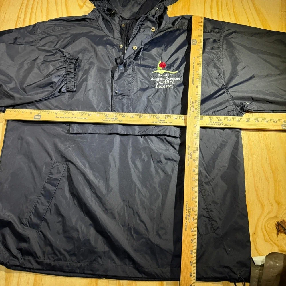 Tri-Mountain Mens Navy Blue Anorak Windbreaker Society of American Foresters 2XL